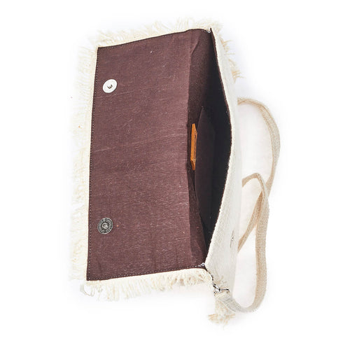 Verde Γυναικείο Τσαντάκι Ώμου-Χειρός 01-1591 με Κέντημα Μάτι Καφέ